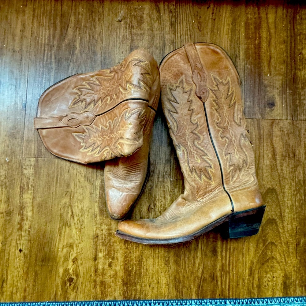 Old West real leather boots